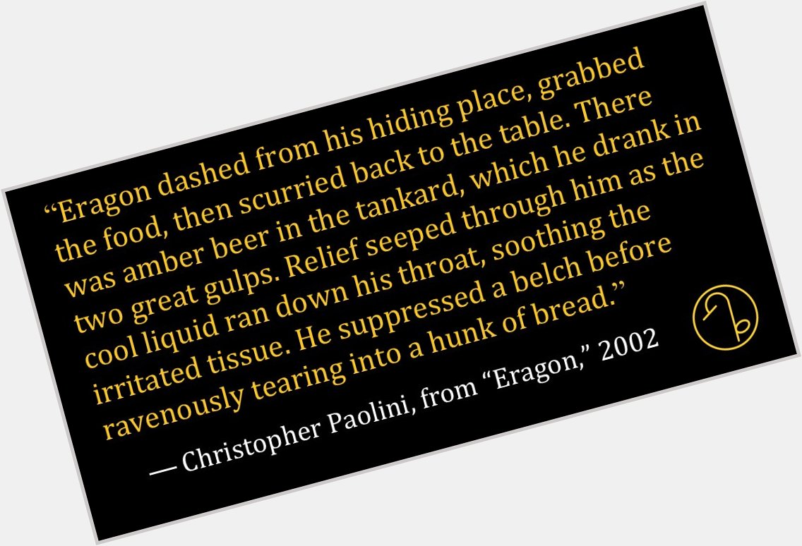 Happy Birthday American author Christopher Paolini (November 17, 1983- ) 