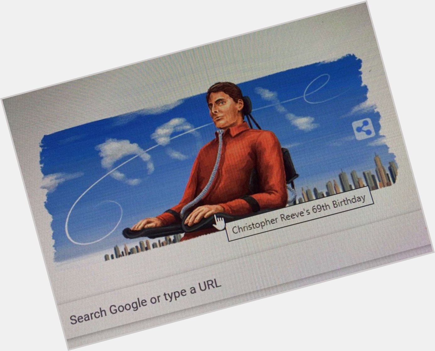 Google making me cry this morning. Happy Birthday to my hero Christopher Reeve 
