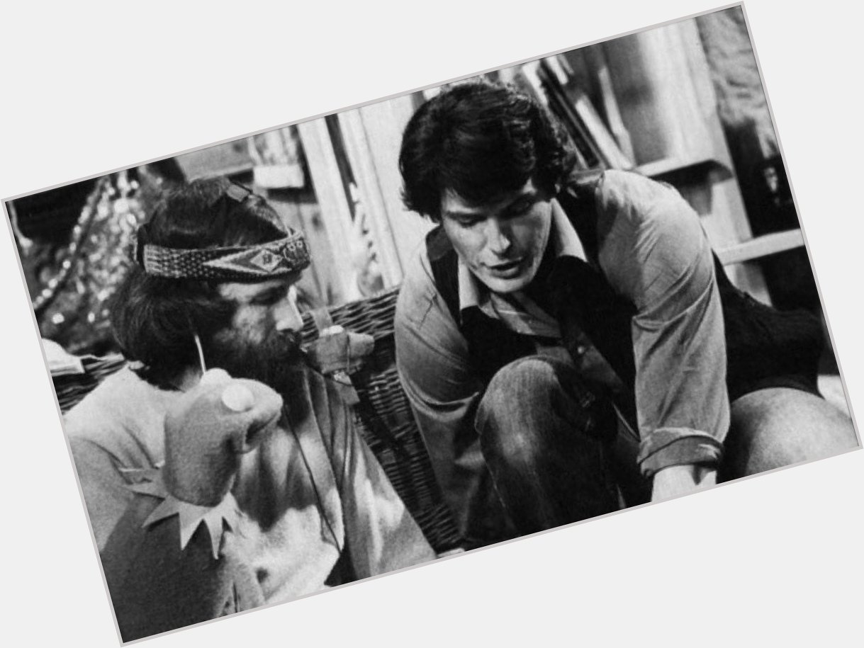 Christopher Reeve and Jim Henson on the set of the Happy birthday Jim 