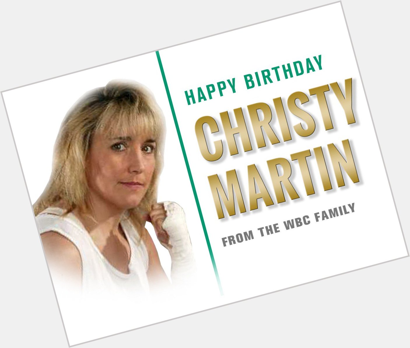Happy birthday, legend !!!

Christy Martin; proud female boxing pioneer !!  