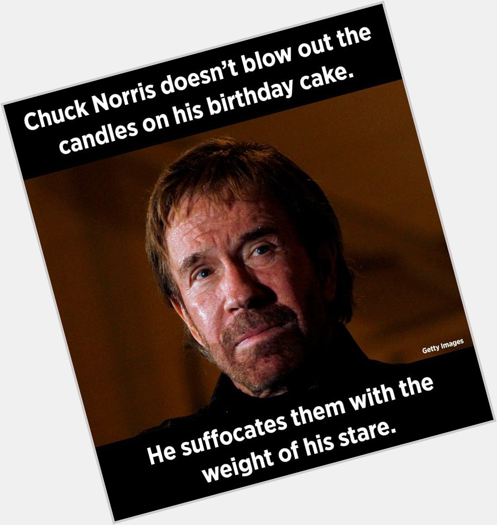 Happy 79th Birthday, Chuck Norris. 