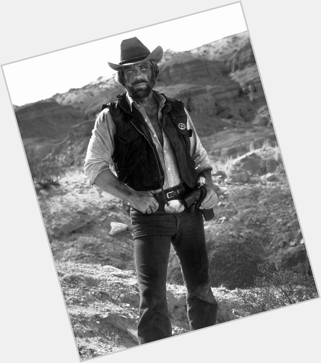 Happy birthday to Chuck Norris. Photo from Lone Wolf McQuade, 1983. 