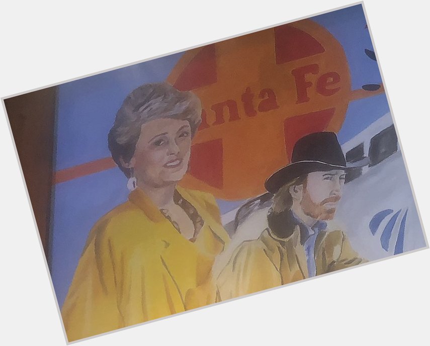 Happy birthday to Rue McClanahan, seen here with fellow native Chuck Norris on this sweet mural in Ardmore 