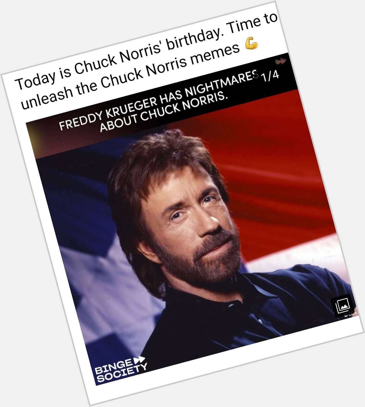 Happy birthday Chuck Norris!   