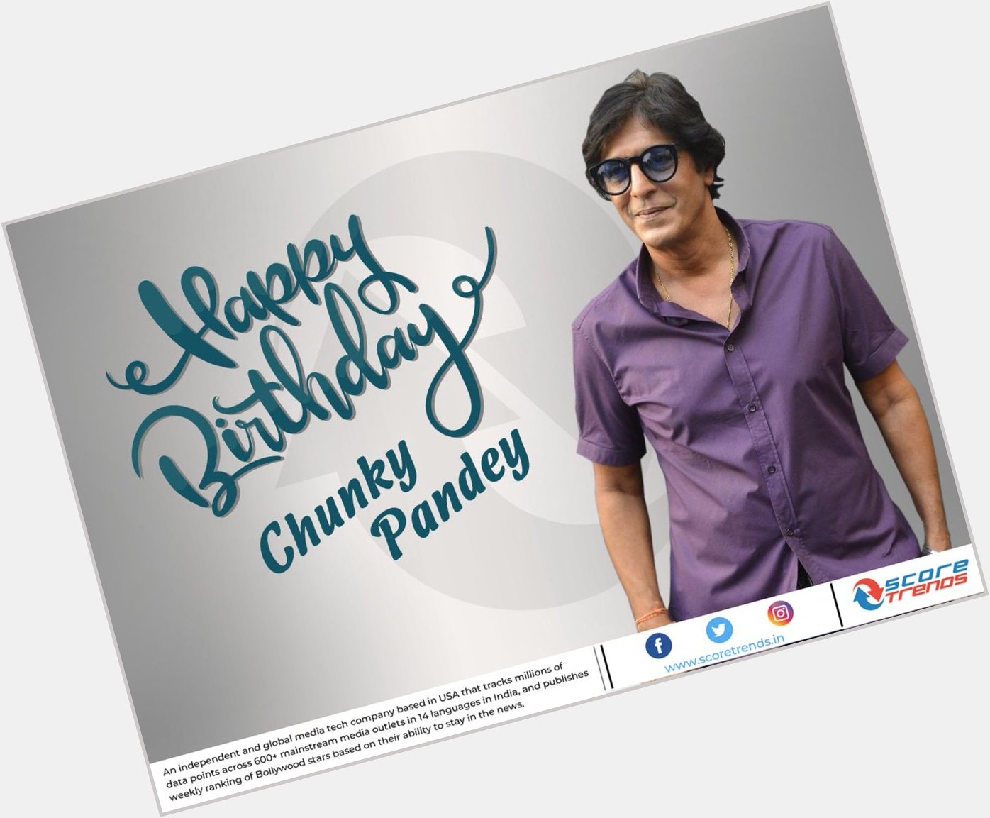 Score Trends wishes Chunky Pandey a Happy Birthday!! 