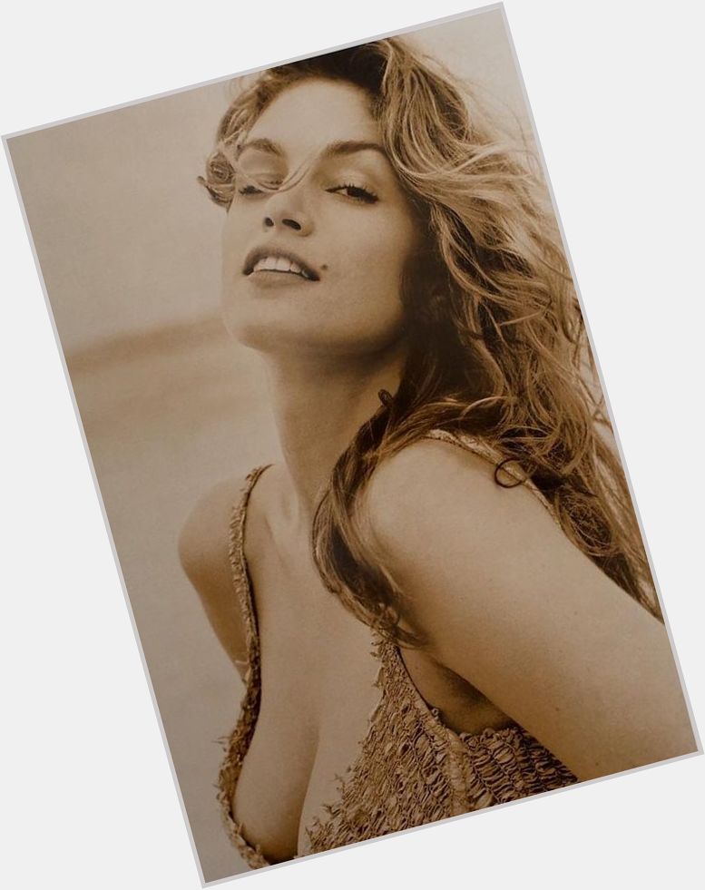 Happy 55th Birthday goes out to supermodel Cindy Crawford today. (photo by Herb Ritts) 
