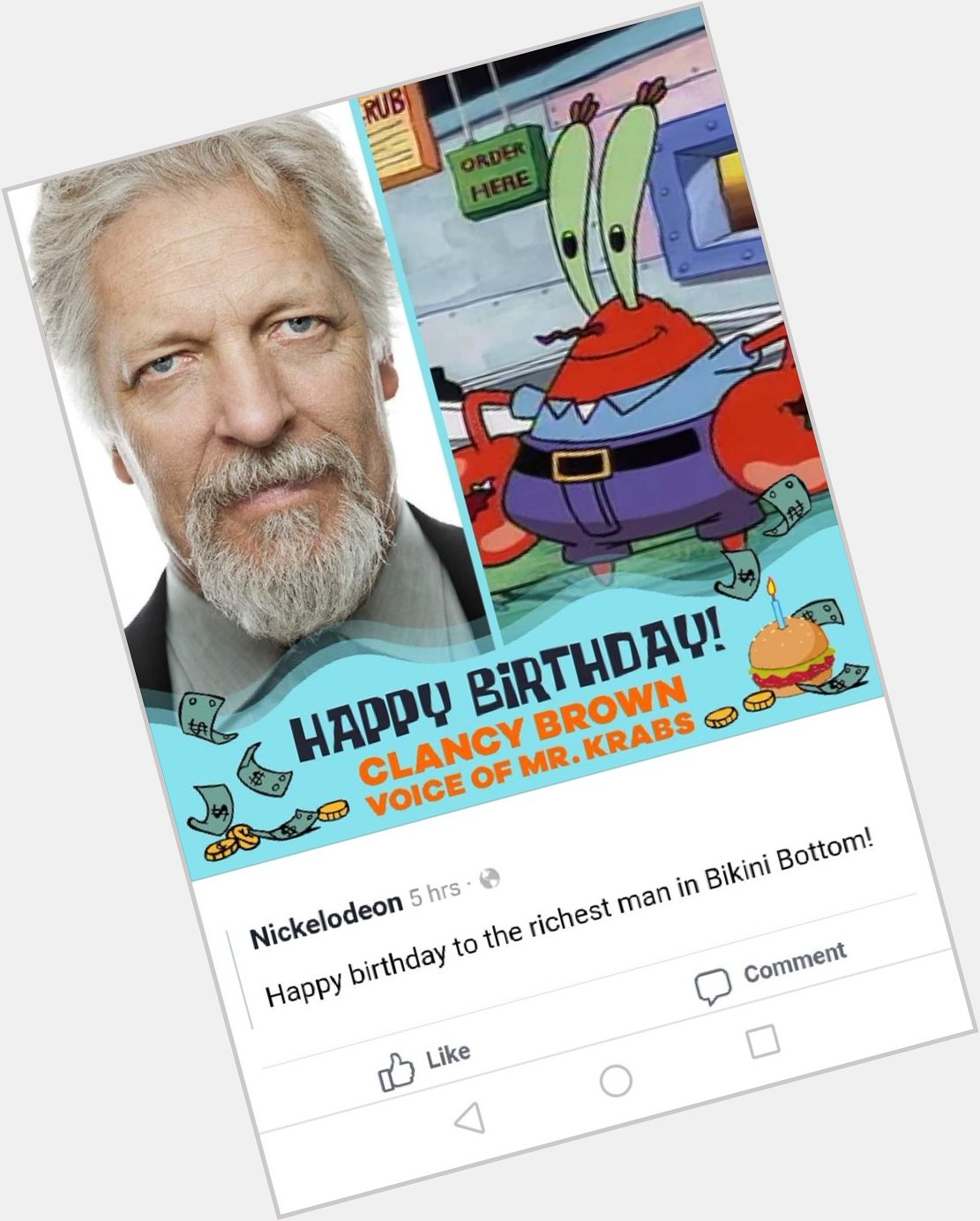 Happy birthday Clancy Brown aka eugene Krabs!   