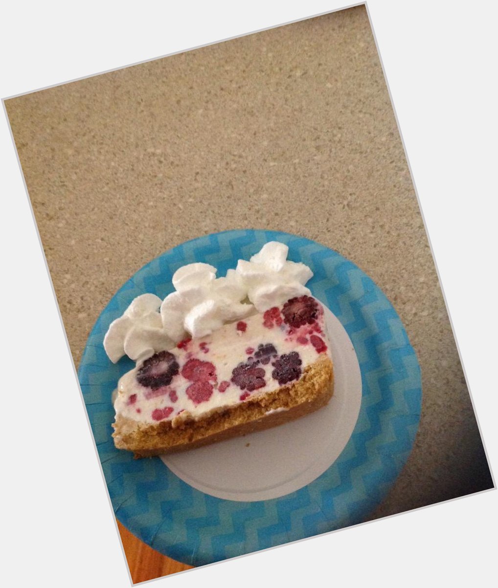 . Happy Birthday! I made you your mixed berry no bake cheesecake    