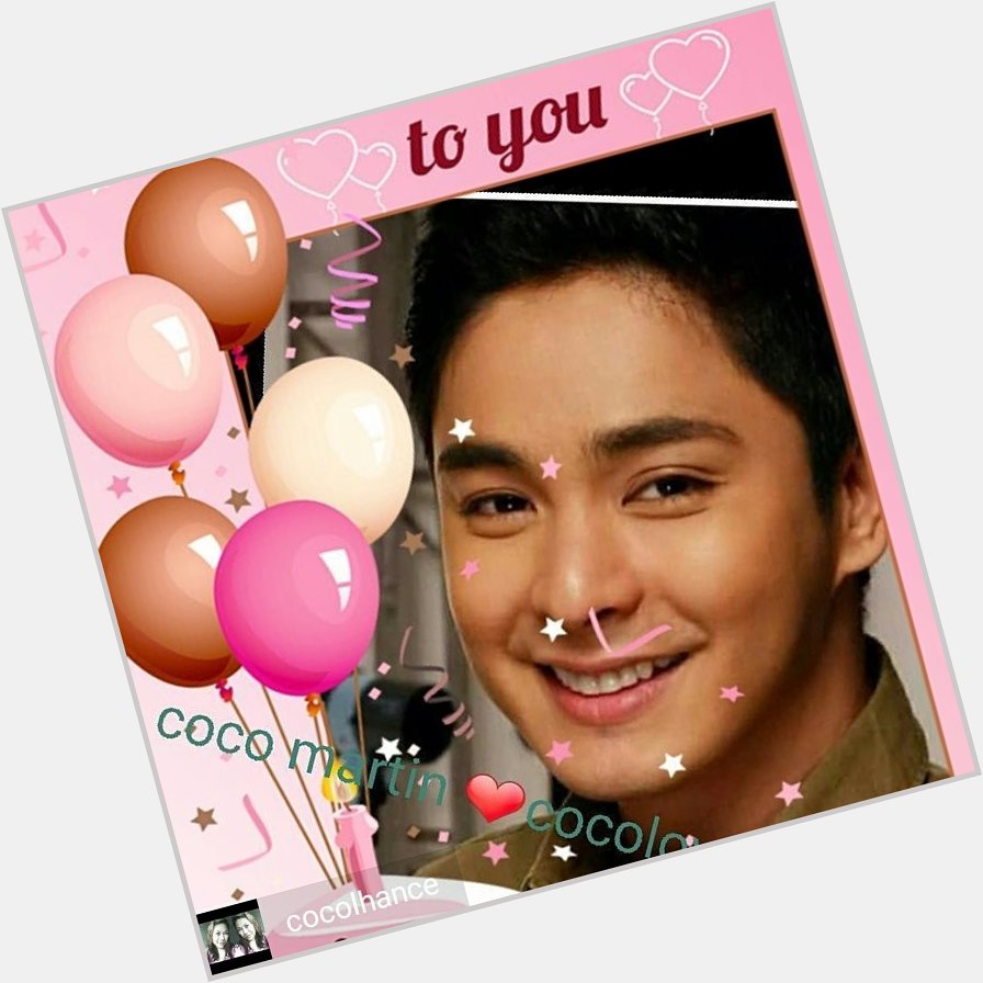 Happy birthday Direk coco Martin !!!
From cocolovers.official family..
We love you...   