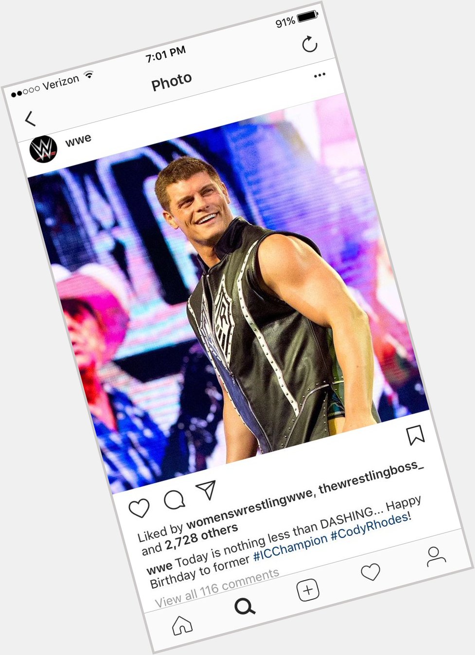 WWE wished Cody Rhodes a Happy Birthday  