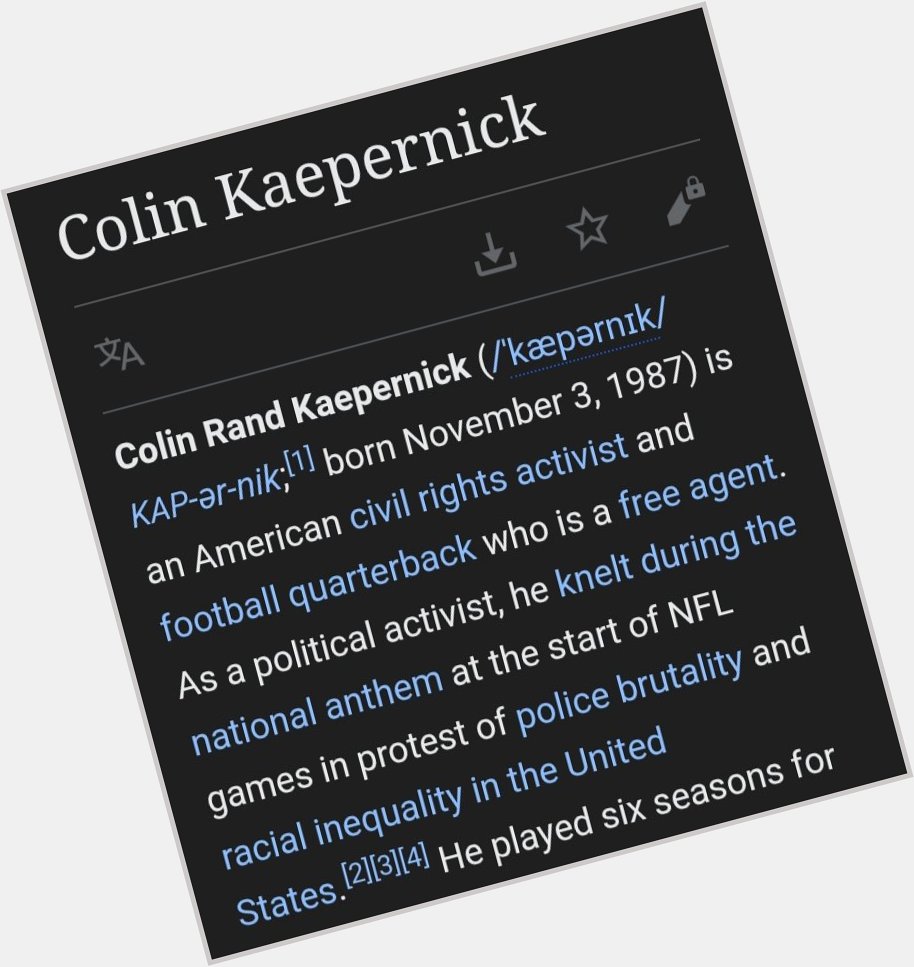 Today is Colin Kaepernick birthday  . Happy birthday king 