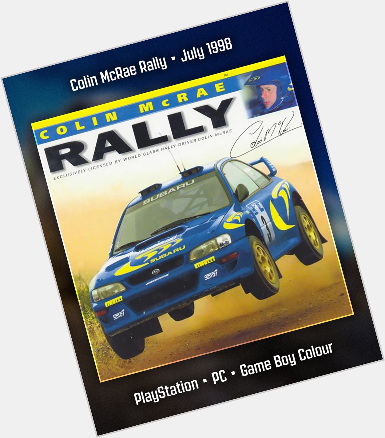 The one that started it all...

Happy 25th birthday to Colin McRae Rally!  