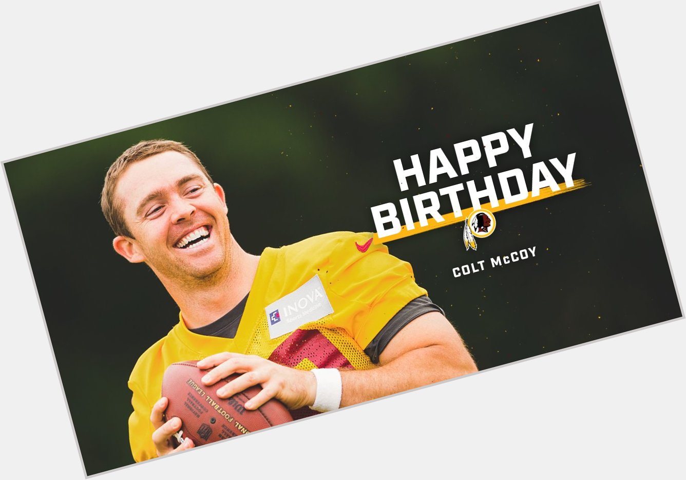 Help us wish QB Colt McCoy a happy birthday!  