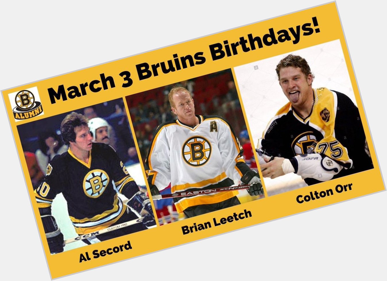 Happy Birthday Al Secord, Brian Leetch and Colton Orr 