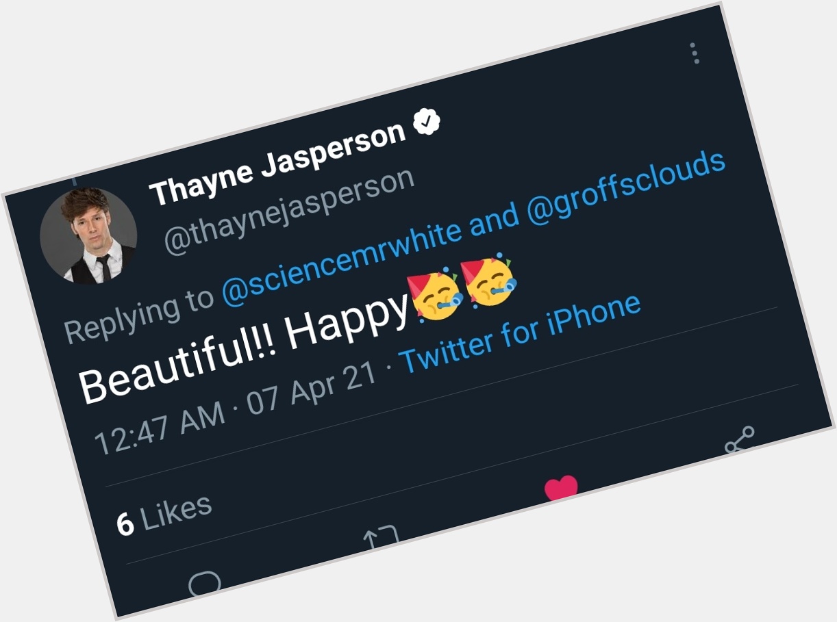 I HAVE A NOTICE IN COMMON WITH BIA AND THAYNE WISHED 
ME A HAPPY BIRTHDAY. I AM NOW GOING TO CRY 