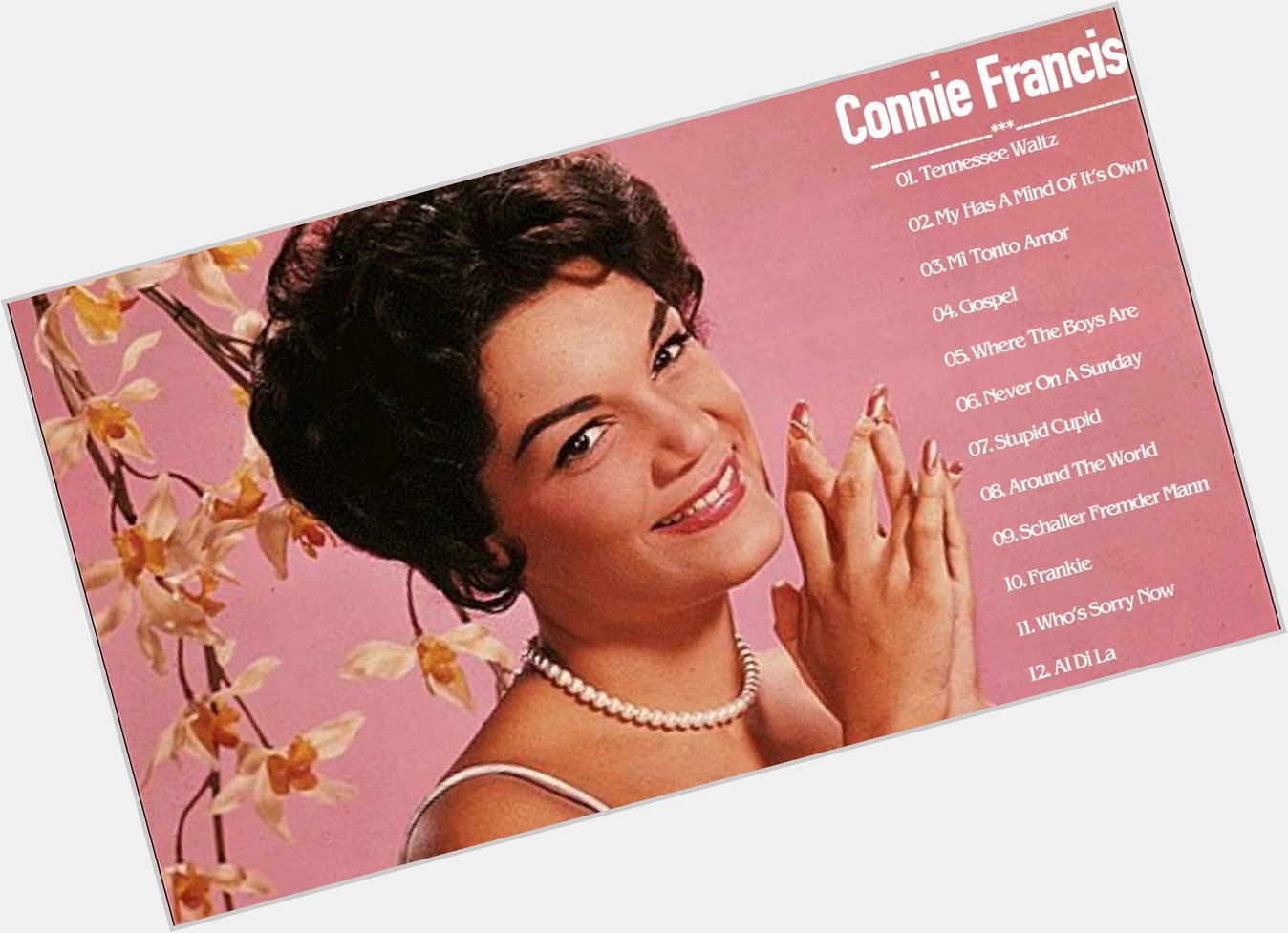 December 12:Happy 81st birthday to singer,Connie Francis (\"Everybody\s Somebody\s Fool\")
 