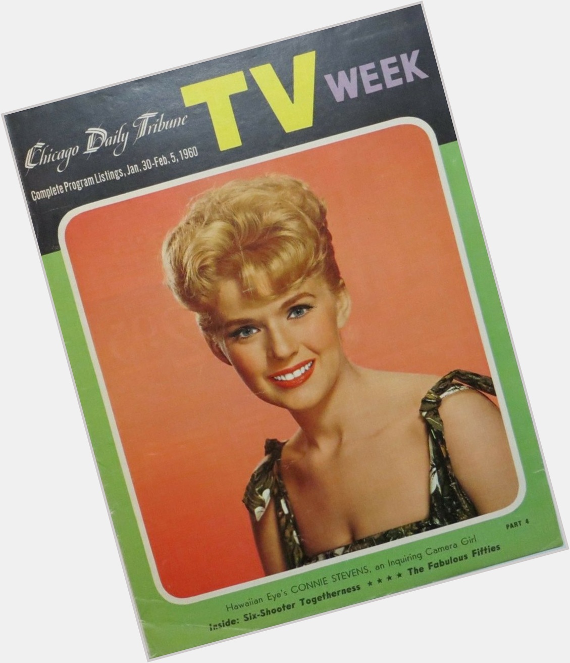 Happy Birthday to Connie Stevens, born on this day in 1938!
Chicago Tribune TV Week.  January 30 - February 5, 1960 