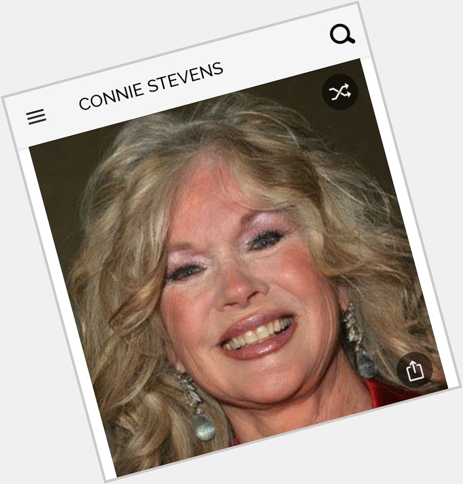 Happy birthday to this iconic actress.  Happy birthday to Connie Stevens 