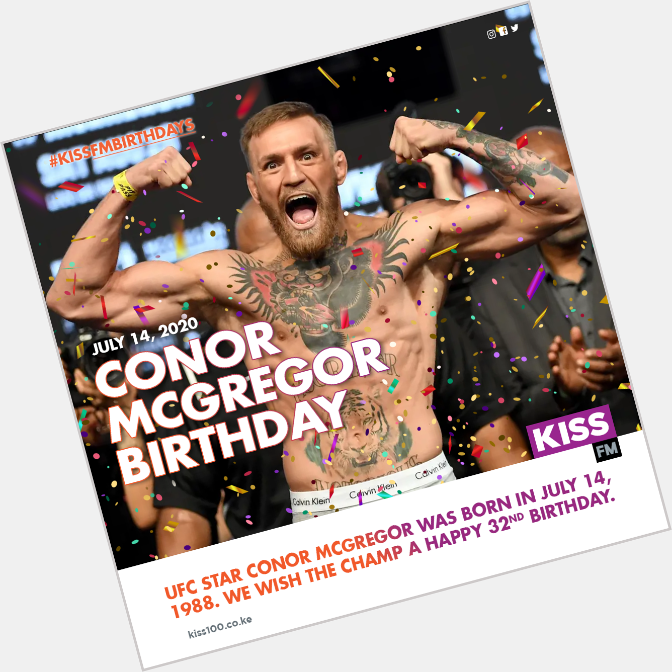 Happy birthday to \"The Notorious\" Conor McGregor.  