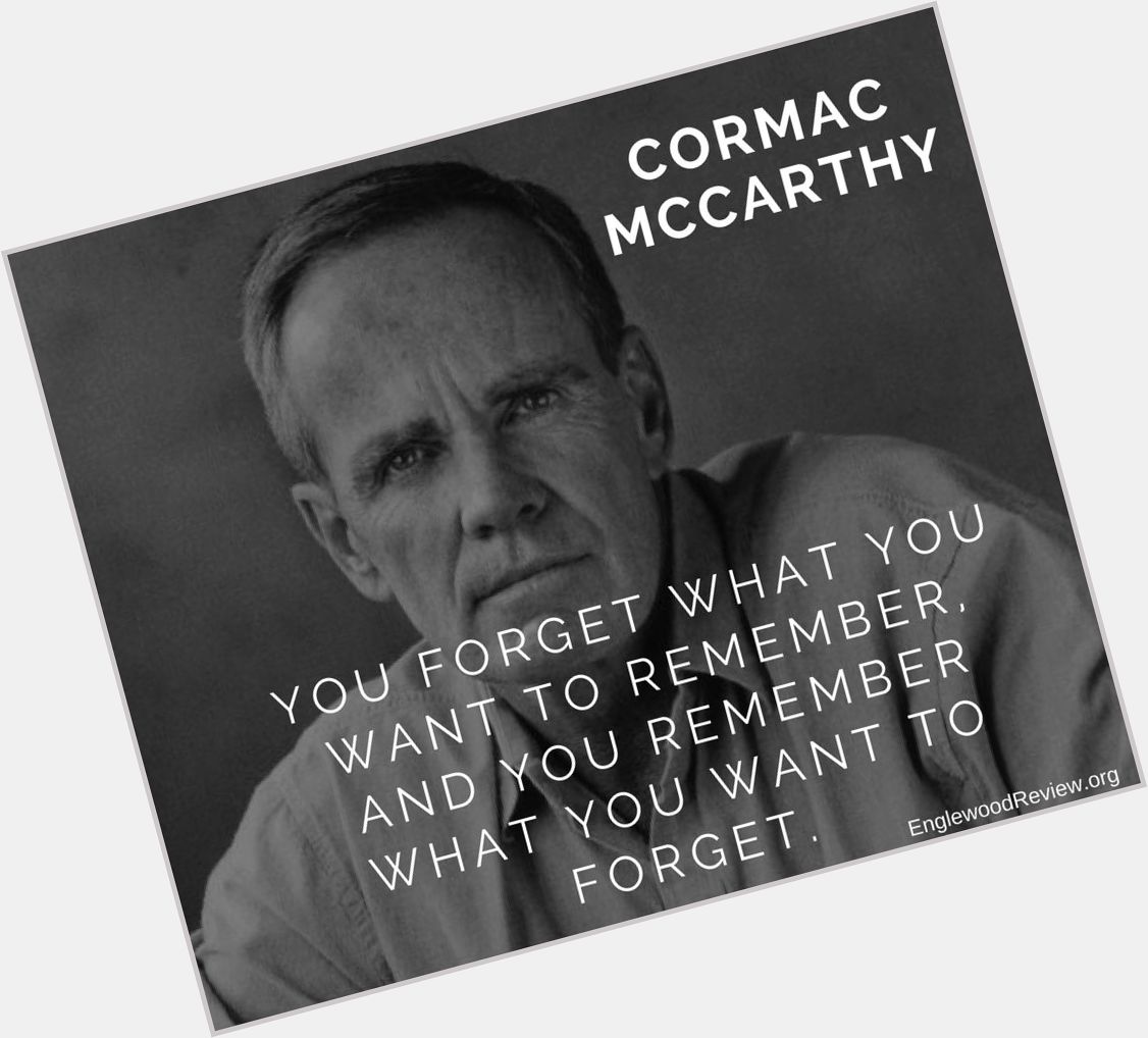 Happy birthday Cormac McCarthy! 