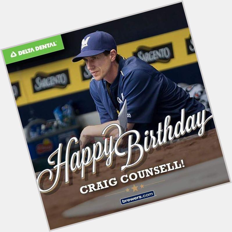Happy birthday to The Milwaukee  Brewers  Craig Counsell.   