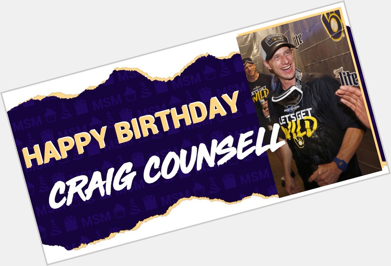 Happy 50th Birthday to fam and skip Craig Counsell! Have a great day Couns! 