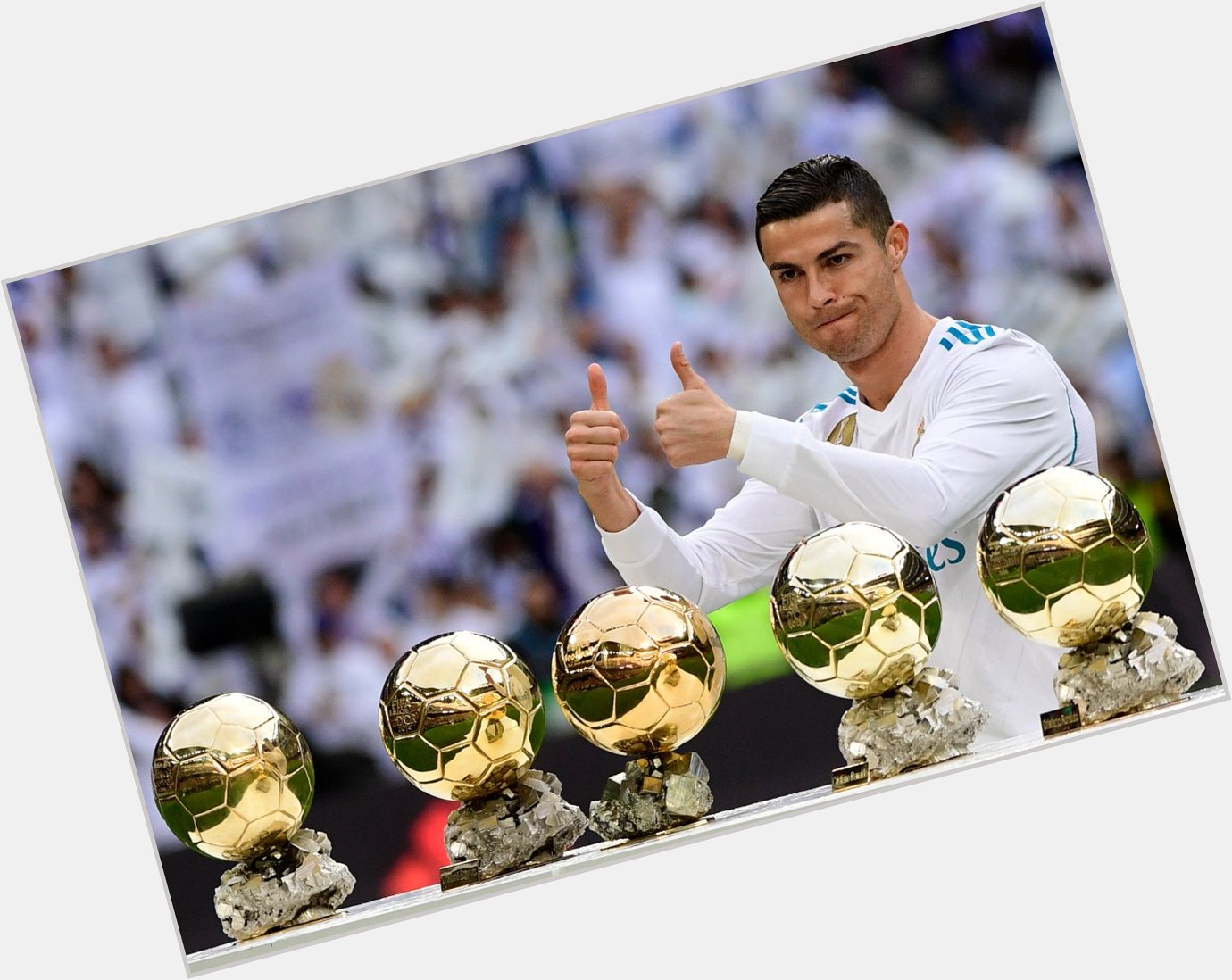 817 games  610 goals  28 trophies 5 Ballon D\ors Happy Birthday, Cristiano Ronaldo 