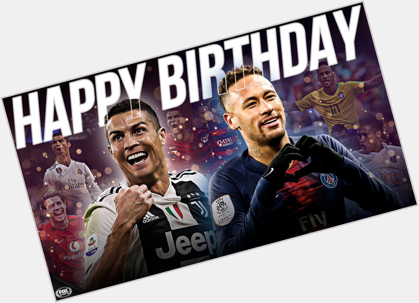 Two legends. One birthday.

Happy 34th to Cristiano Ronaldo, and happy 27th to Neymar! 