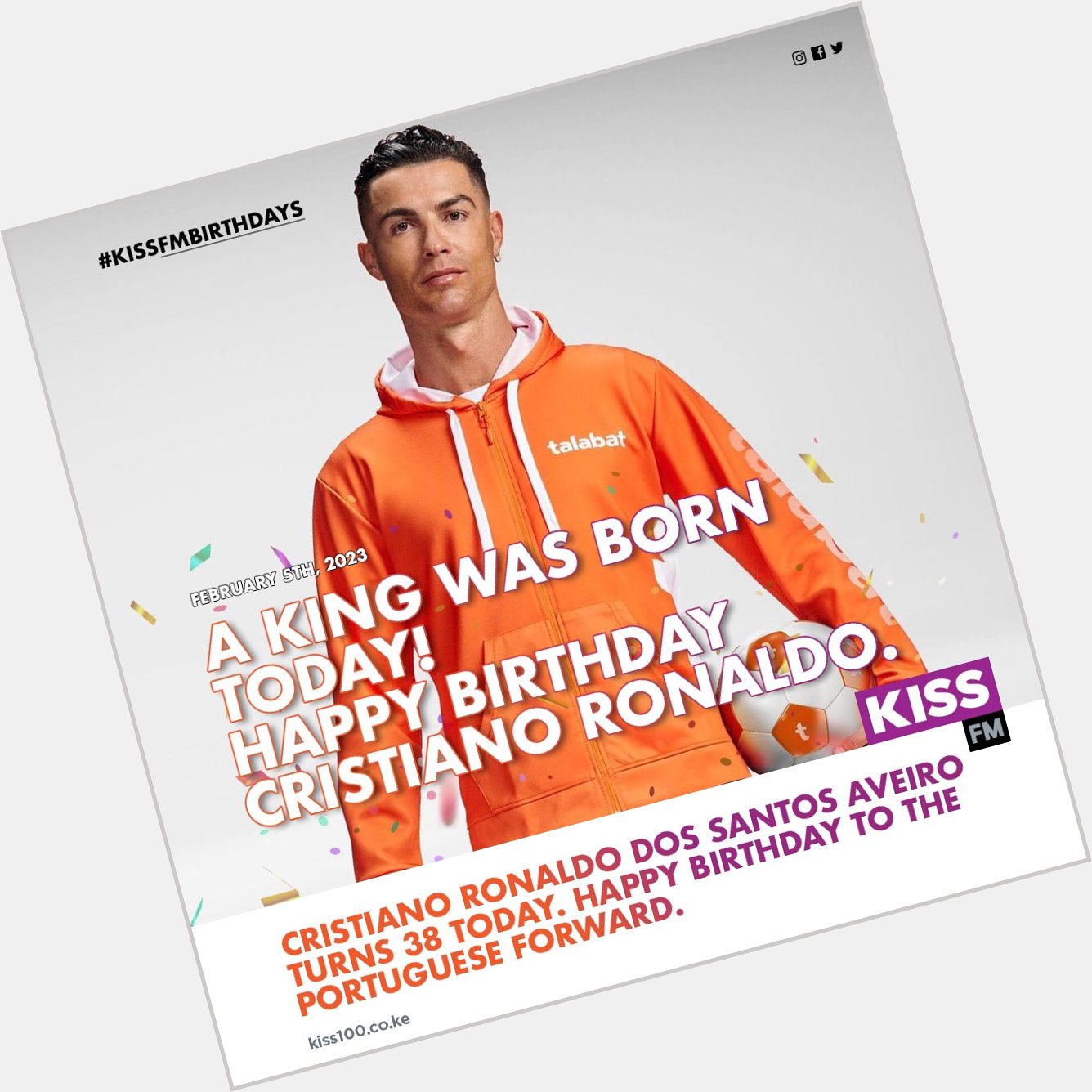 One of the GREATEST to ever do it. Happy 38th birthday to Cristiano Ronaldo.  