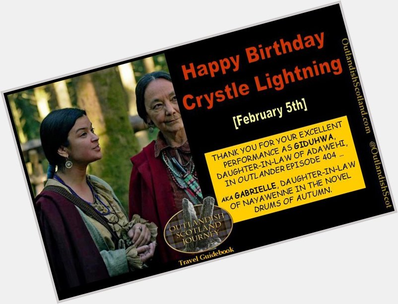 Happy Birthday to Crystle Lightning. It s a Giduhwa/Gabrielle day! 