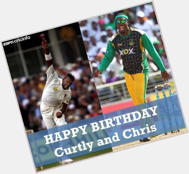 Happy 51st birthday Curtly Ambrose, and merry 35th Chris Gayle!.. 