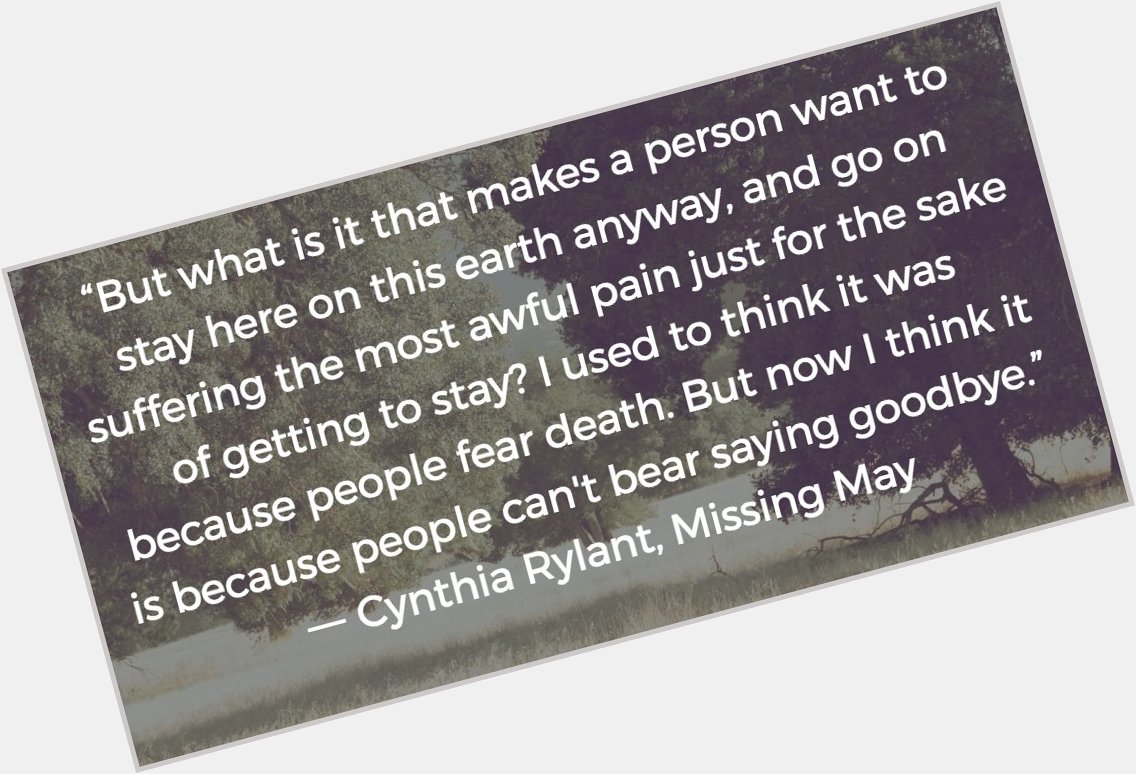 Jun 6th Happy Birthday, Cynthia Rylant!  