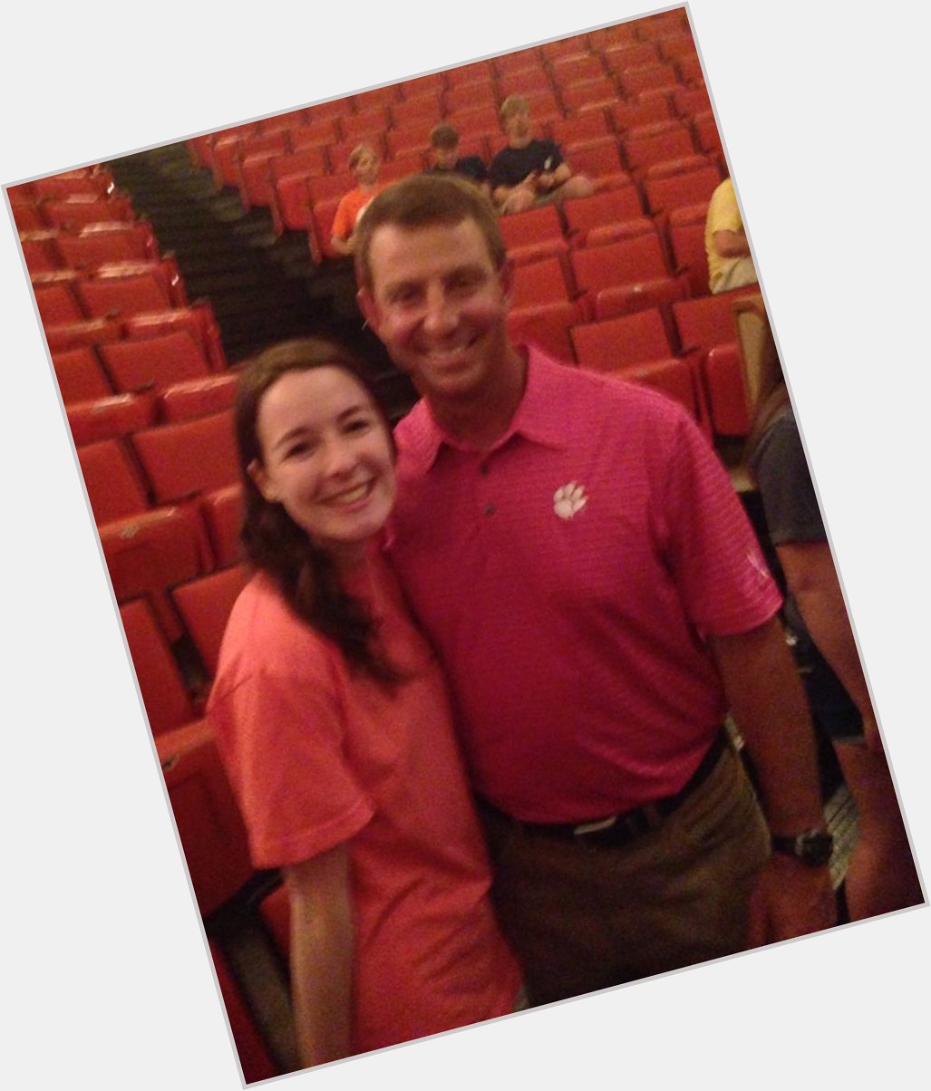 Bad quality picture. Great quality guy. Happy Birthday to the one and only Dabo Swinney! 