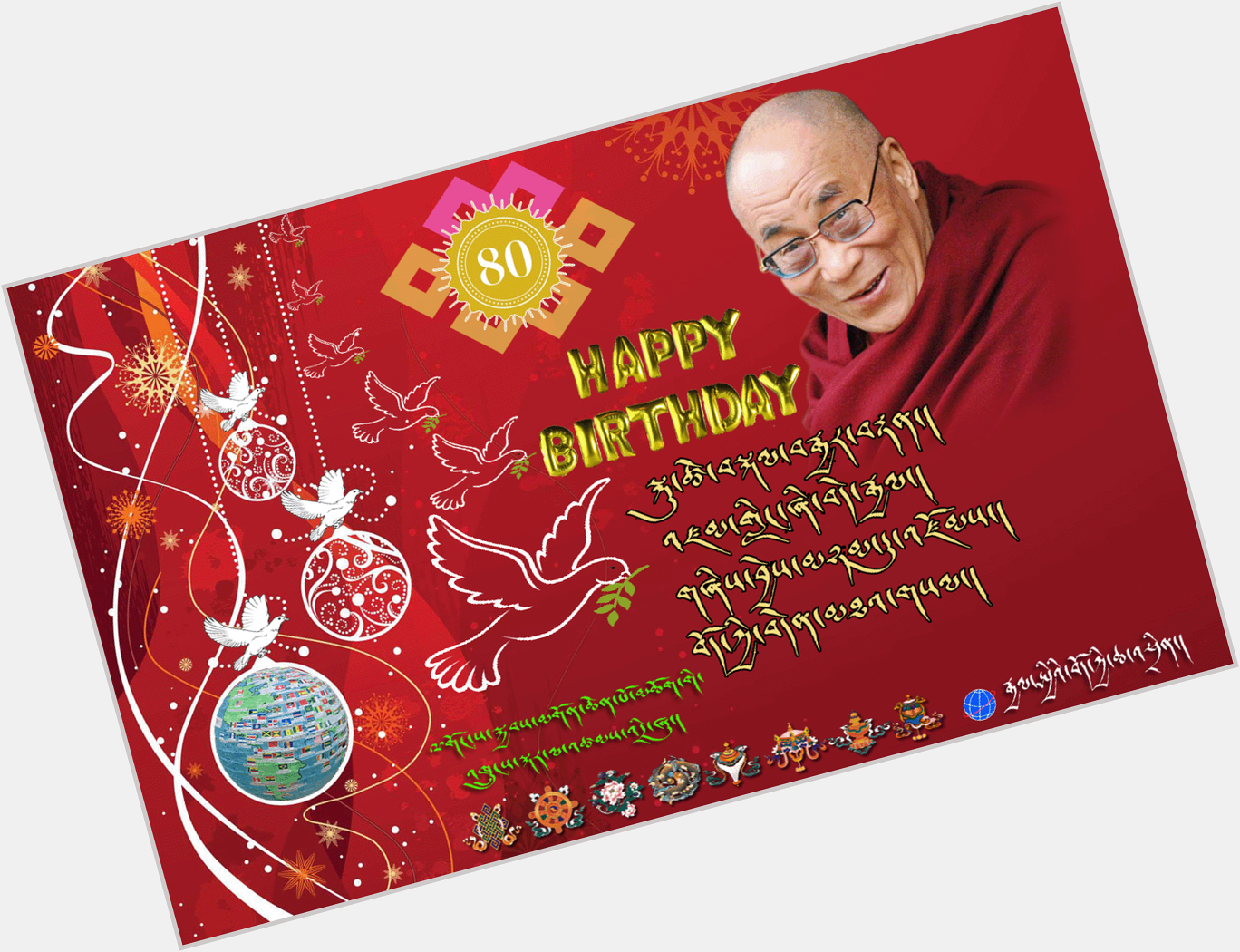 Happy 80th Birthday Your Holiness the XIV Dalai Lama
We pray for your long life and good health. 