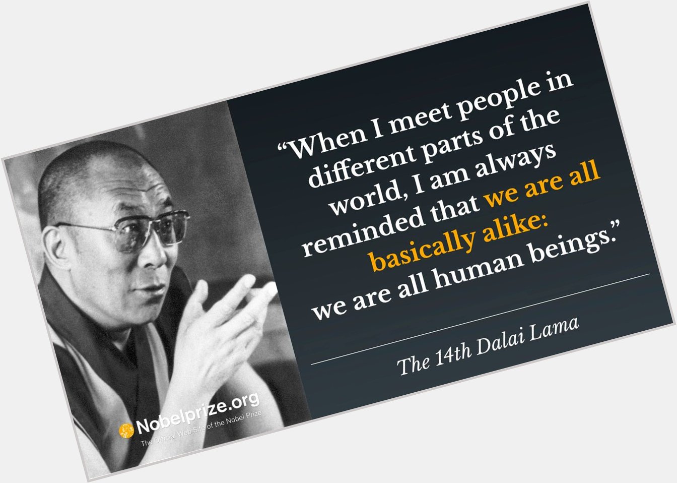 Happy 83rd birthday to the 14th Dalai Lama! 

Read the peace laureate\s Nobel Prize lecture:  