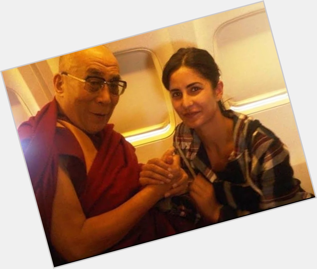 Kay with Dalai lama  Happy Birthday Katrina Kaif 