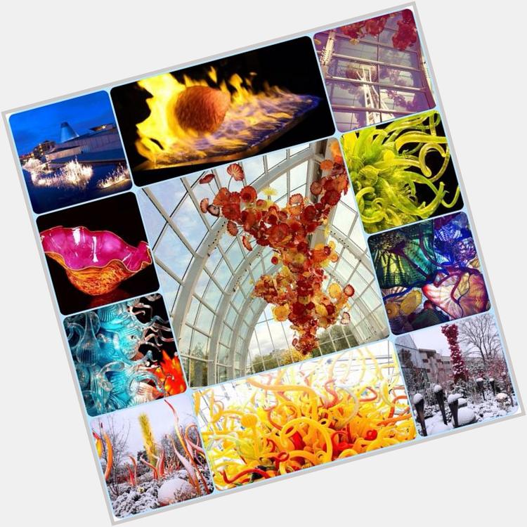  Happy 73rd birthday to Dale Chihuly! My collage tribute to his work in    