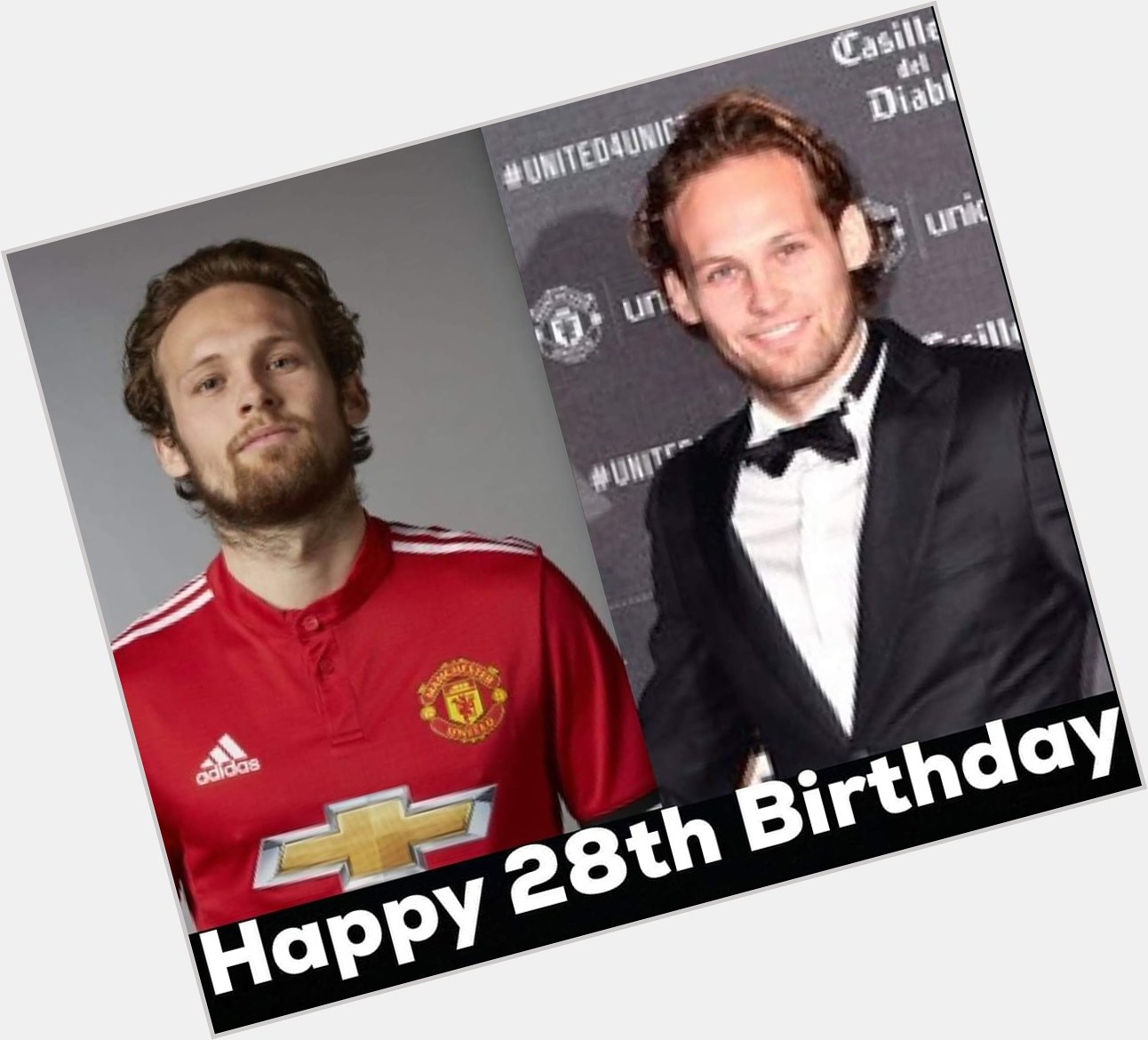 Happy birthday ex United player 2016 FA Cup winner 2017 EFL Cup winner and 2017 Europa League winner Daley Blind 