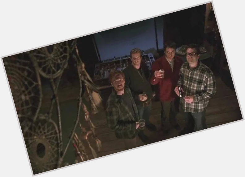 Hey! Look at this picture of 4 guys looking at a 
\"Dreamcatcher\"... Happy birthday to Damian Lewis 