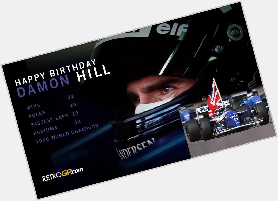 Happy Birthday to the 1996 World Champion Damon Hill who turns 55 today.  
