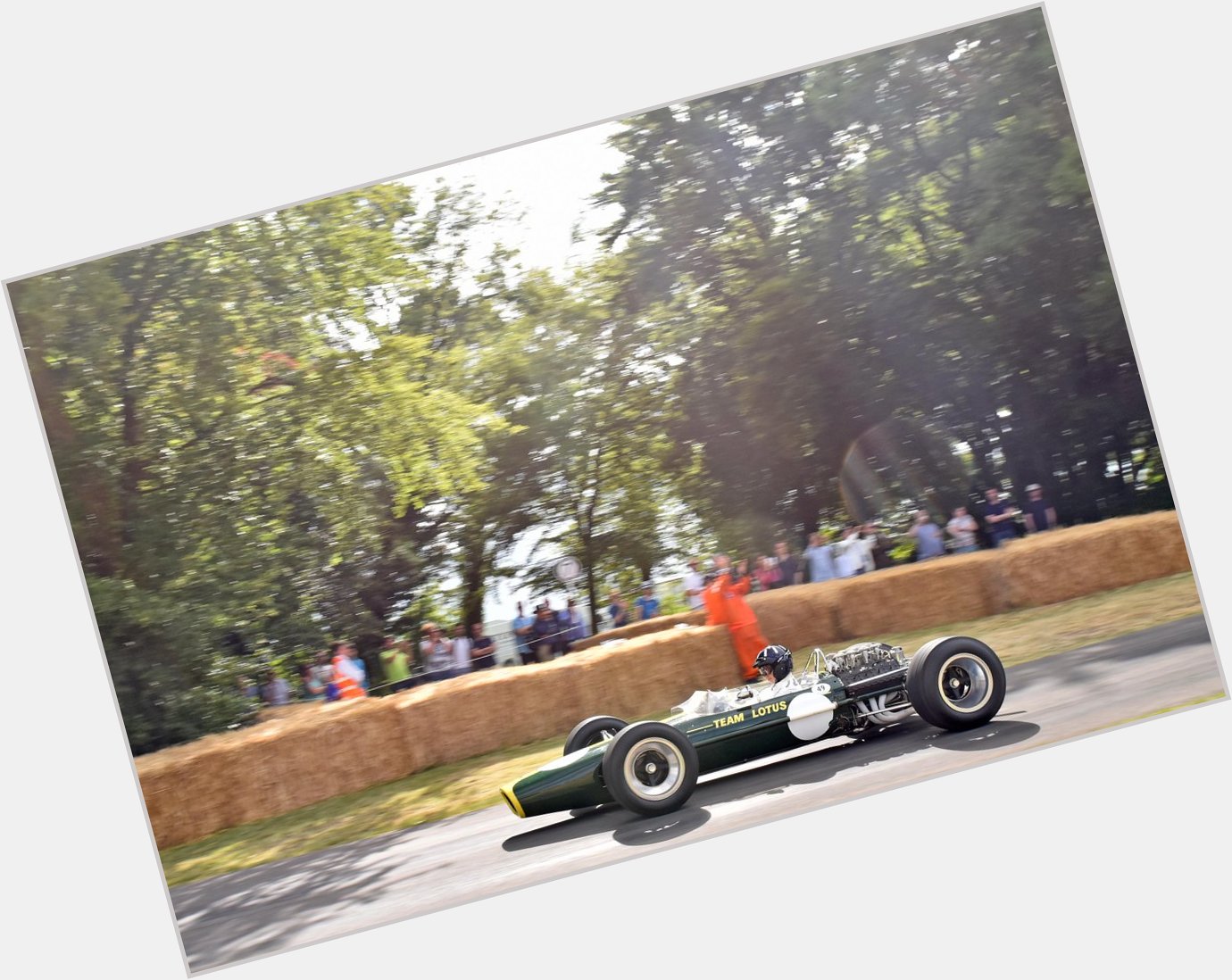 And a happy birthday too to Damon Hill, 55 today and seen here at in June his dad\s Lotus 49. 