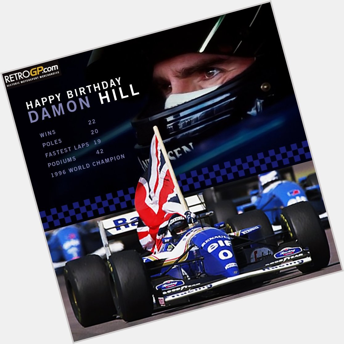 Happy Birthday to 96 World Champ Damon Hill 57 but has to work today at Poor thing! 