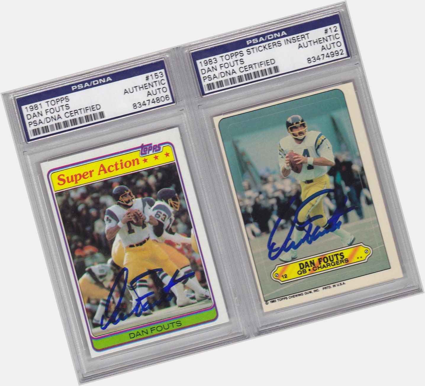 Happy 64th bday to member former QB Dan Fouts - signed these for me a few months ago 