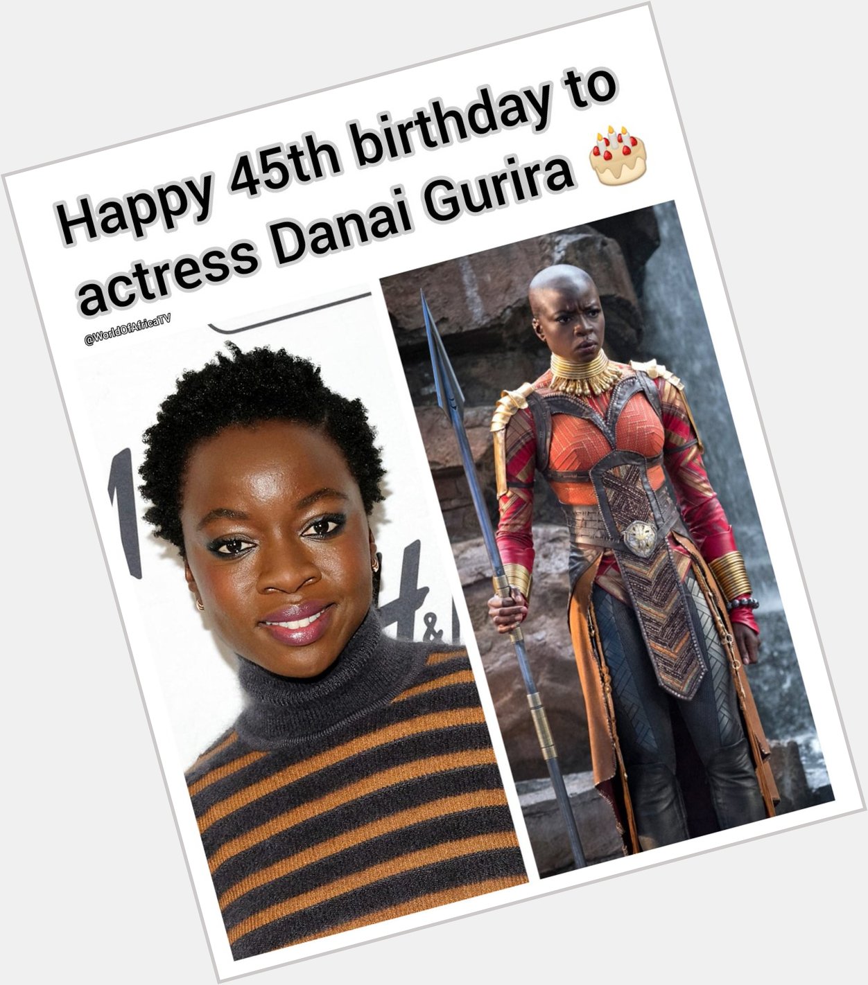 Happy 45th Birthday to Danai Gurira one of our favorite actresses in the Black Panther movies 