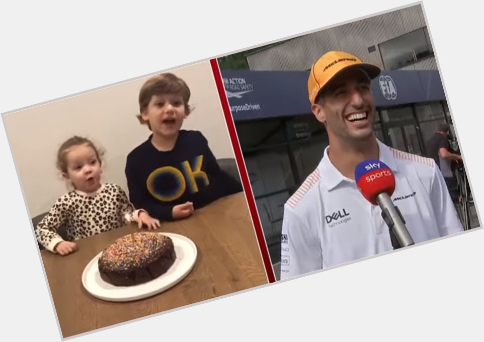 Daniel Ricciardo\s nephew and niece wishing him a happy birthday on Sky F1 