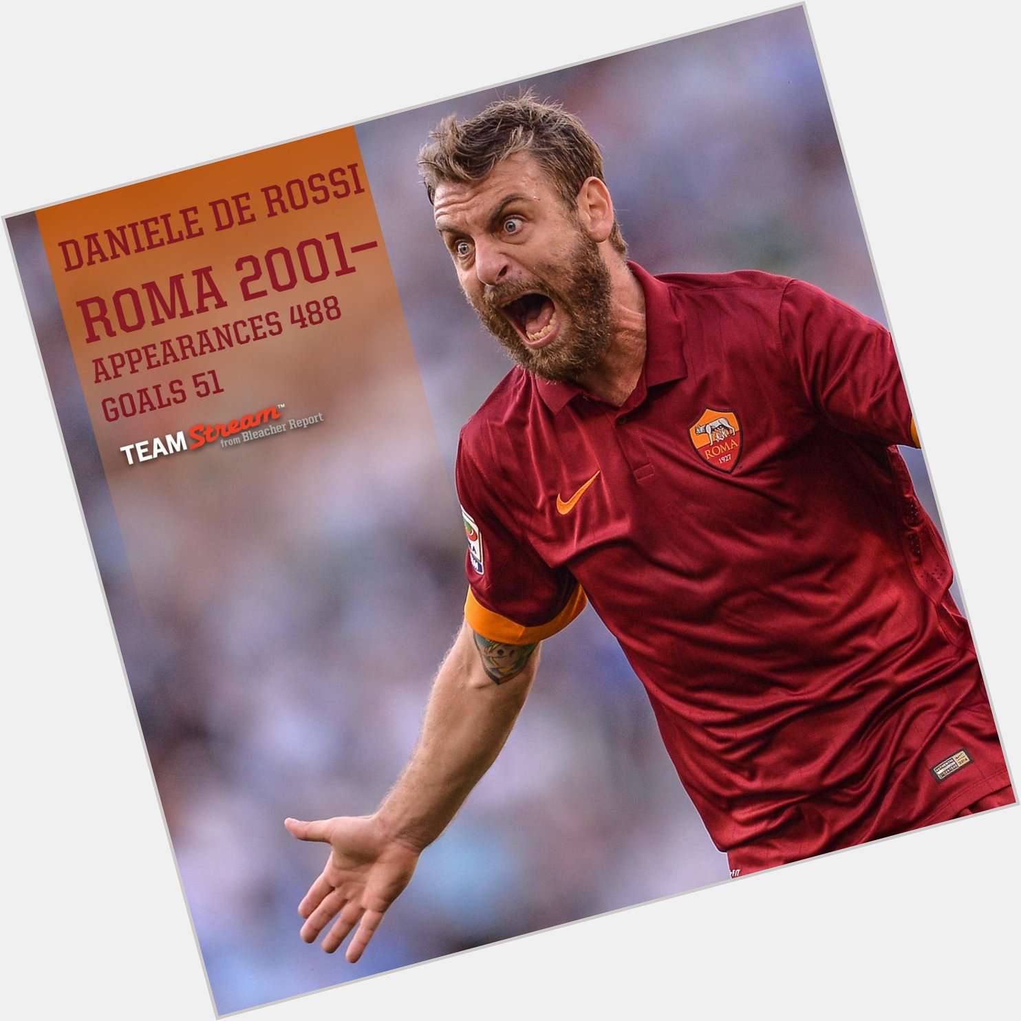Happy 32nd birthday to one of the game s few one-club men Roma and Italy s Daniele de Rossi 