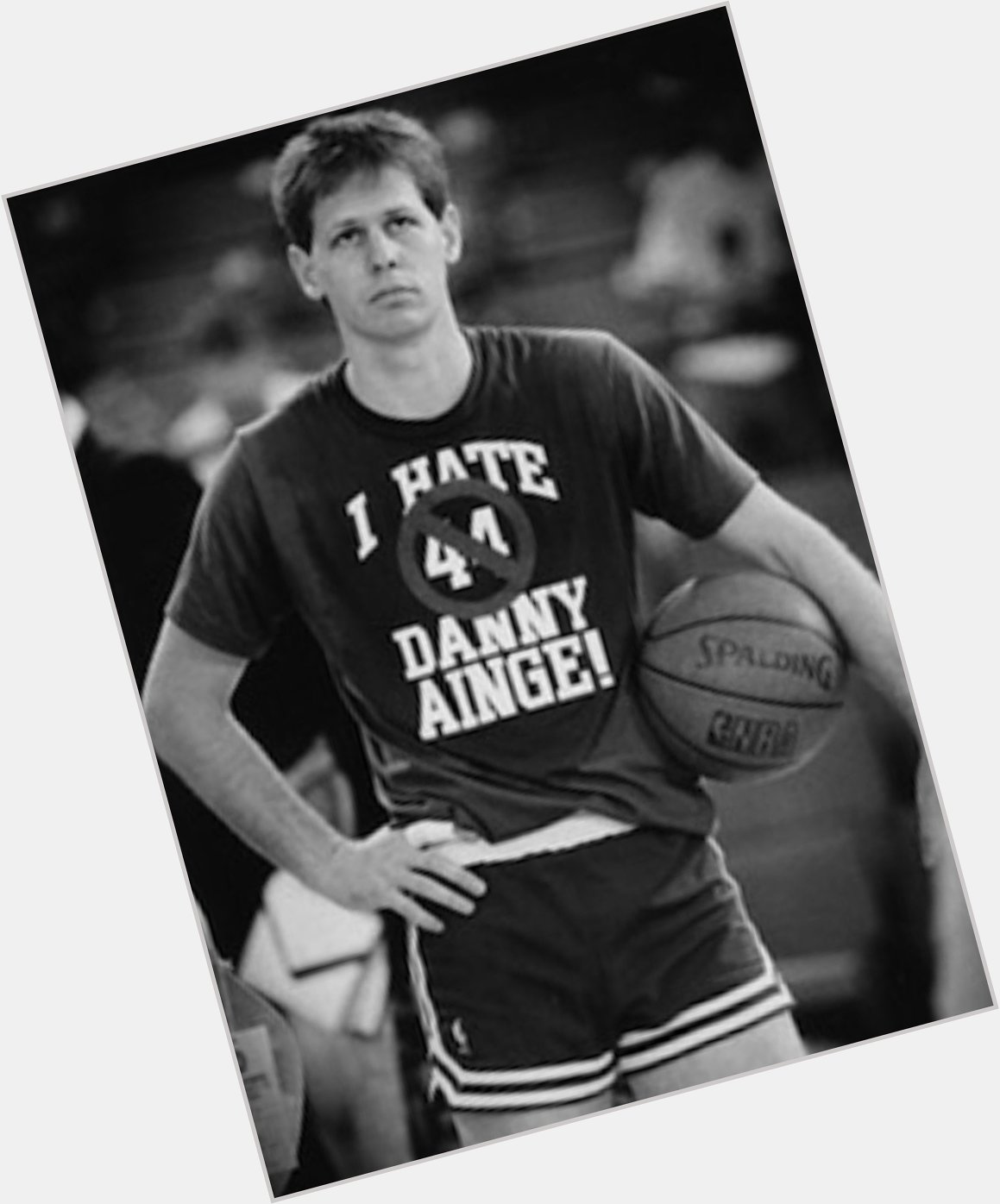 Happy birthday to Danny Ainge! Never forget when he wore an \"I Hate Danny Ainge\" shirt. Classic. 