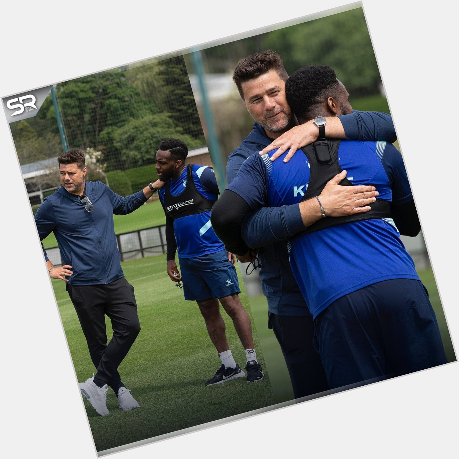 Pochettino  wishing Danny Rose       happy birthday at Watford training ground.    