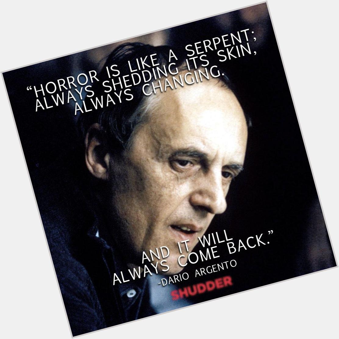 Happy Birthday to a true master of horror, Dario Argento!
See  &  