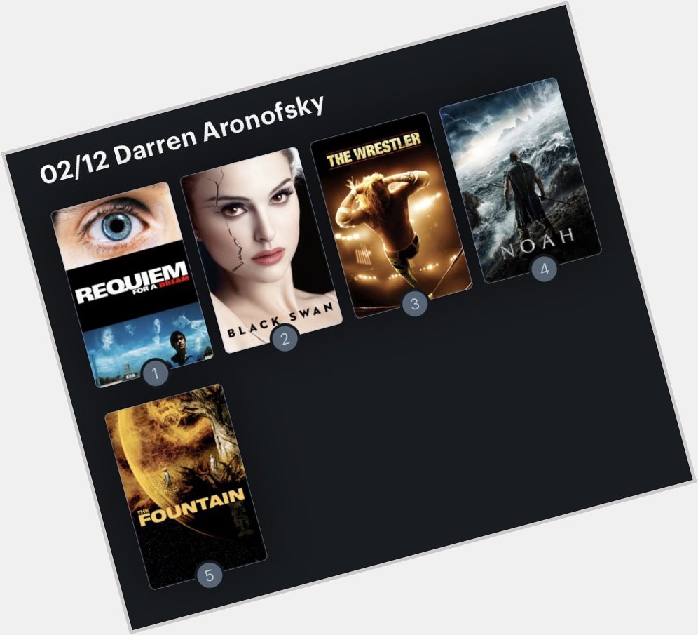 Hoy cumple años Darren Aronofsky (52) Happy birthday Aquí mi Ranking: 